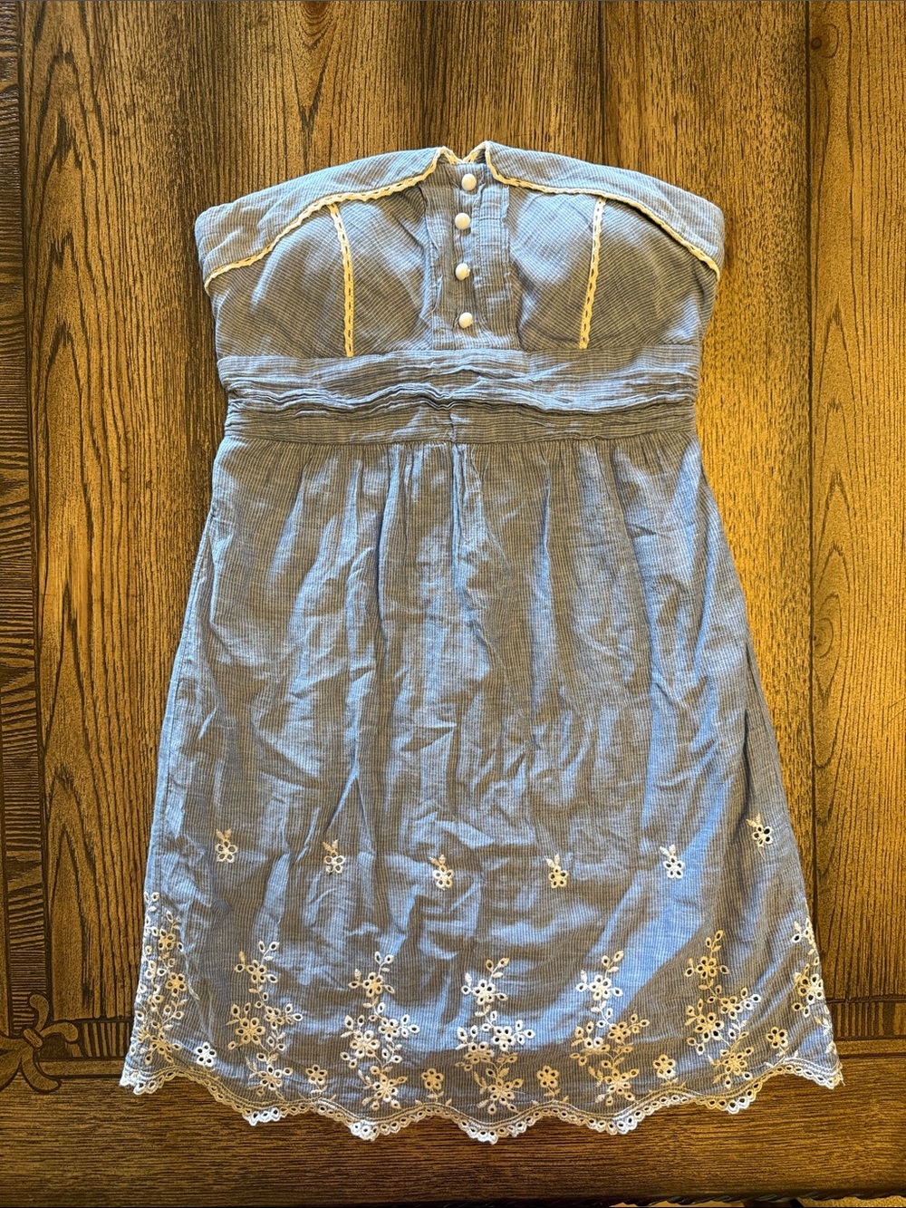 Rue21 Light Blue Strapless Eyelet Sundress